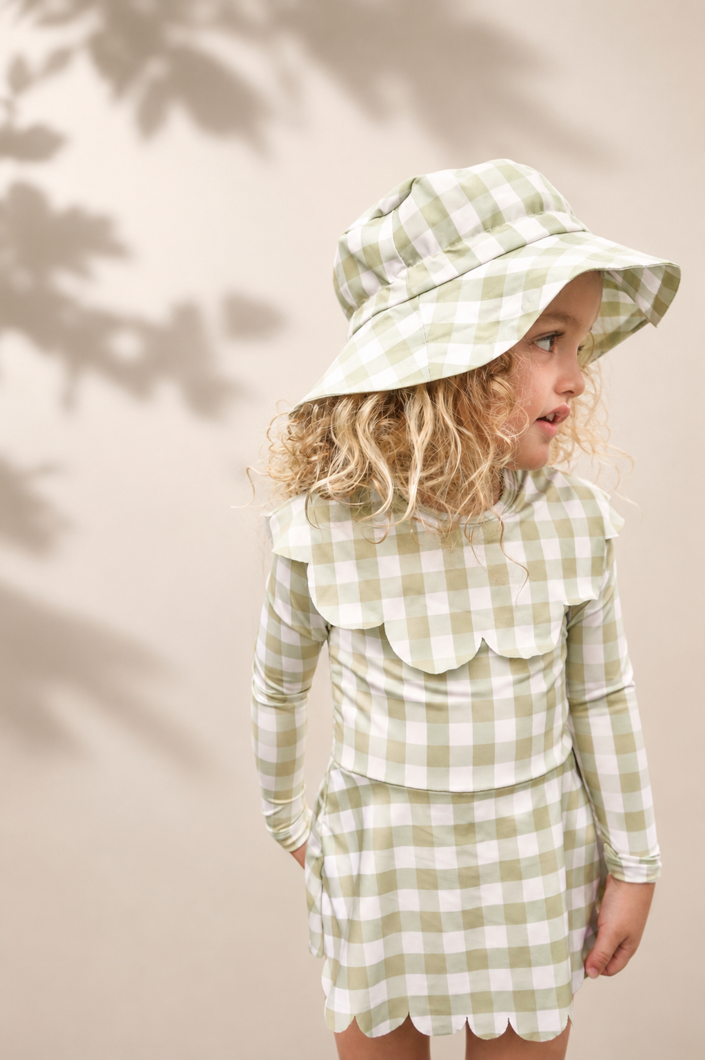 Vichy pistacho Bucket Hat